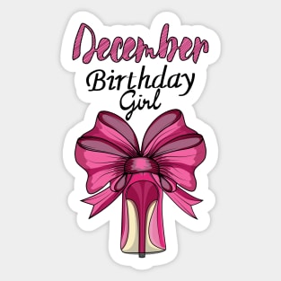 December Birthday Girl Sticker